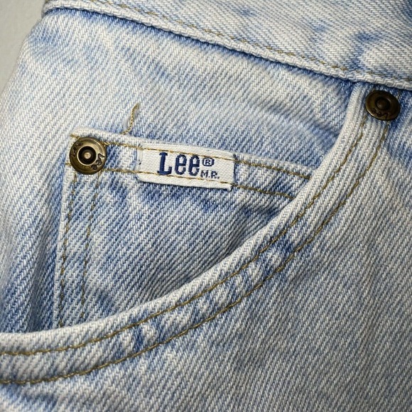Vintage Lee Jeans Size 14 Long Relaxed Riders Tapered Light Blue 80s Mad… - Picture 3 of 9